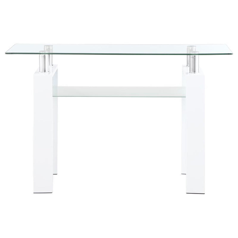 Dyer - 1-Shelf Rectangular Glass Top Table - JaxCo Furniture