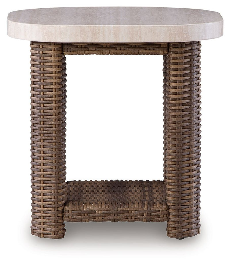 Dolan Creek - Square End Table - Beige / Brown - JaxCo Furniture