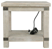 Carynhurst - White Wash Gray - Rectangular End Table - JaxCo Furniture