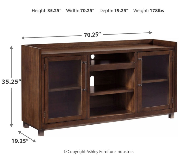 Starmore - Brown - XL TV Stand w/Fireplace Option - JaxCo Furniture