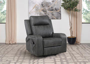 Raelynn - Upholstered Track Arm Recliner - JaxCo Furniture