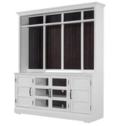 Shoreham - 76" TV Console With Hutch - Effortless White - JaxCo Furniture