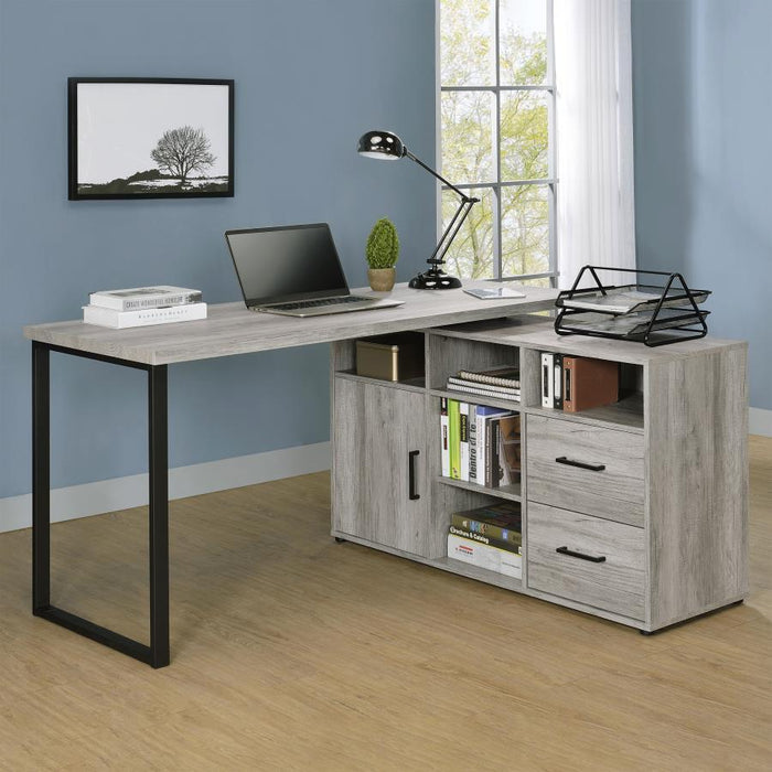 Hertford - L-Shape Office Desk with Storage - JaxCo Furniture