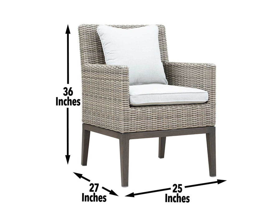 Marina - Patio Arm Chair (Set of 2) - Brown Light - JaxCo Furniture