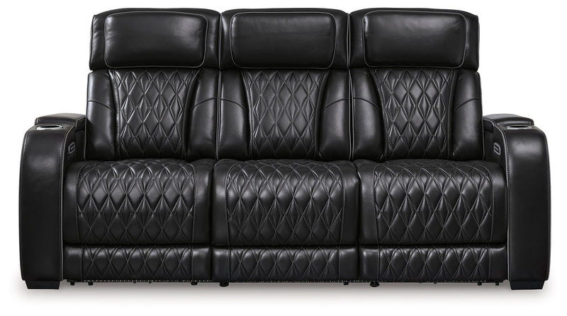 Boyington - Power Reclining Sofa With Adj Headrest - JaxCo Furniture