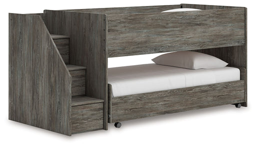 Frandern - Gray - Twin Over Twin Loft Bed - JaxCo Furniture