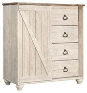 Willowton - Whitewash - Dressing Chest - JaxCo Furniture