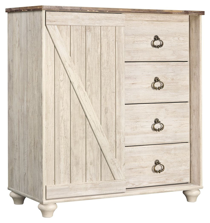 Willowton - Whitewash - Dressing Chest - JaxCo Furniture