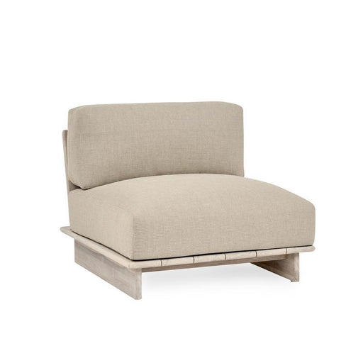 Livia - Teak Outdoor Armless Chair - Taupe - JaxCo Furniture