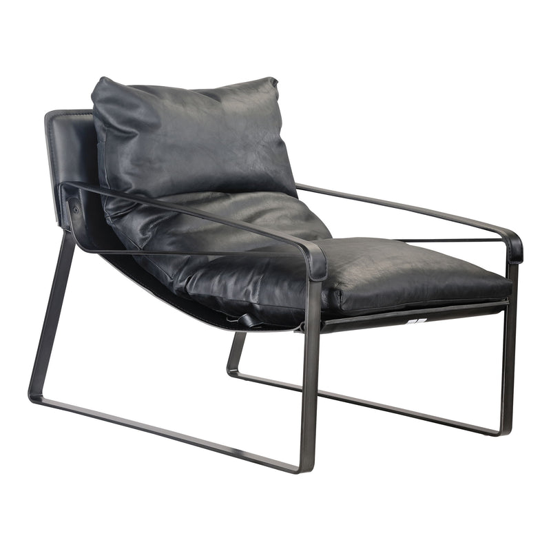 Connor - Leather Club Chair - Black - JaxCo Furniture