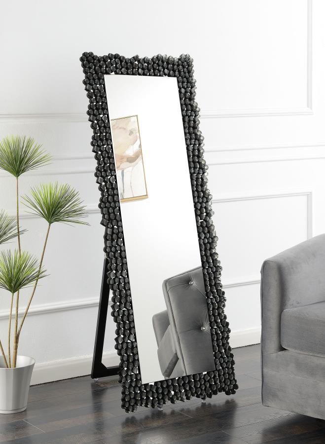 Mckay - Acrylic Frame Standing Mirror - Smokey Gray - JaxCo Furniture