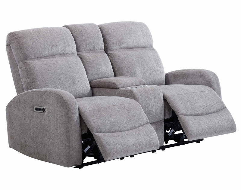 Tuscany - Power Reclining Console Loveseat - Whiskers Nature - JaxCo Furniture