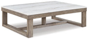 Loyaska - Brown / Ivory - Rectangular Cocktail Table - JaxCo Furniture