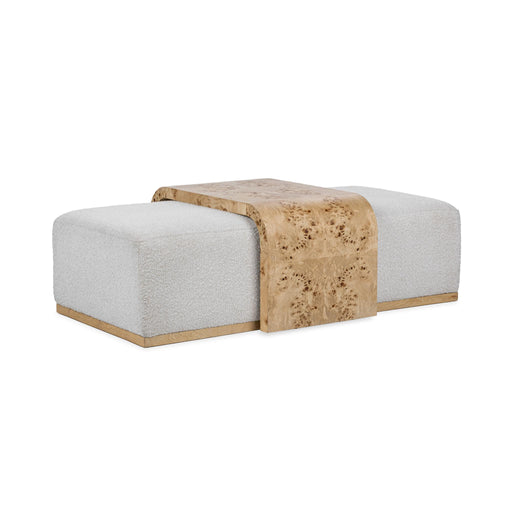 Kenan - Rectangle Ottoman Coffee Table - Creamy Ivory - JaxCo Furniture
