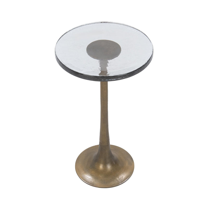 Fabiana - Round Accent Table - Gold / Black - JaxCo Furniture