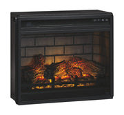 Willowton - Whitewash - 2 Pc. - 64" TV Stand with Faux Firebrick Fireplace Insert - JaxCo Furniture