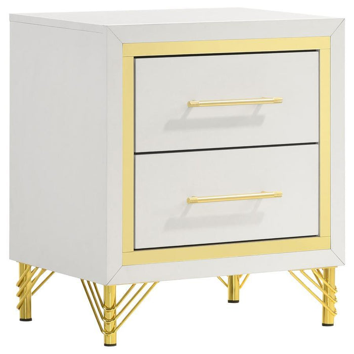 Lucia - 2-Drawer Nightstand - White - JaxCo Furniture