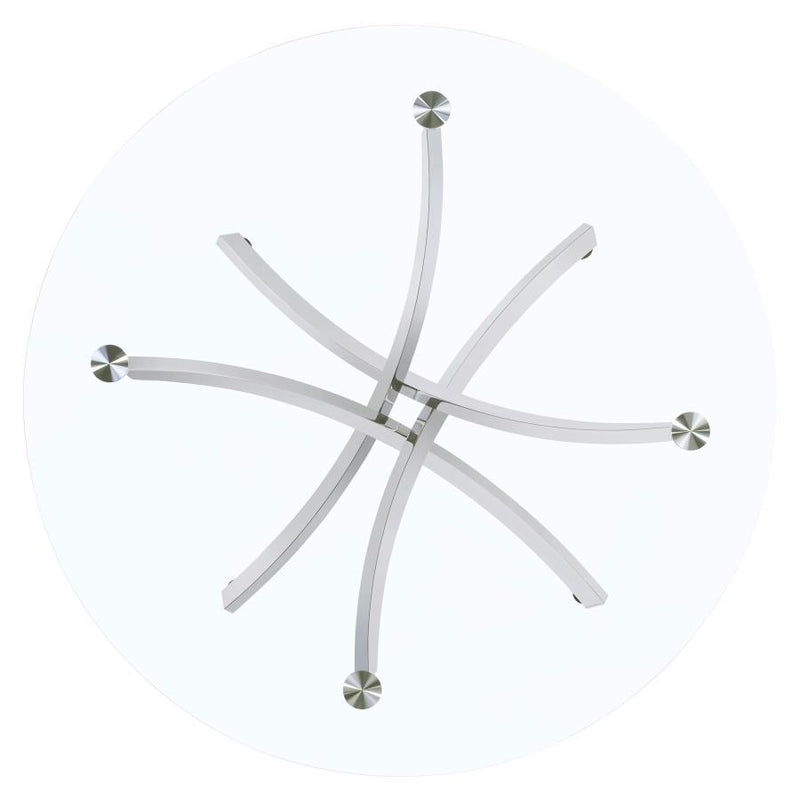 Beckham - Round Glass Top Dining Table - JaxCo Furniture