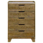 Henderson - 5-Drawer Bedroom Chest Of Drawers - Medium Oak - JaxCo Furniture