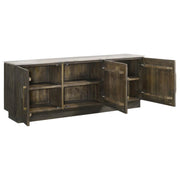 Dennis - 3 Door Marble Top Sideboard Buffet - Tobacco Gray - JaxCo Furniture