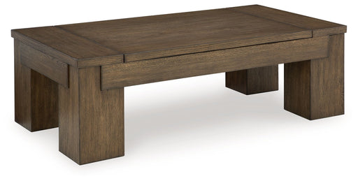 Rosswain - Warm Brown - Lift Top Cocktail Table - JaxCo Furniture