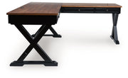 Wildenauer - Brown / Black - Home Office Desk And Return - JaxCo Furniture