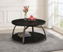 Dacre - Round Engineered Wood Top Coffee Table - Dark Gray - JaxCo Furniture