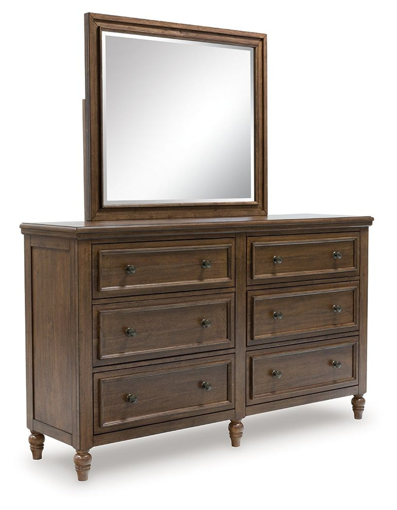 Sturlayne - Brown - Dresser And Mirror - JaxCo Furniture
