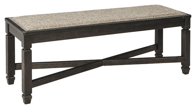 Tyler - Black / Grayish Brown - Upholstered Bench - JaxCo Furniture