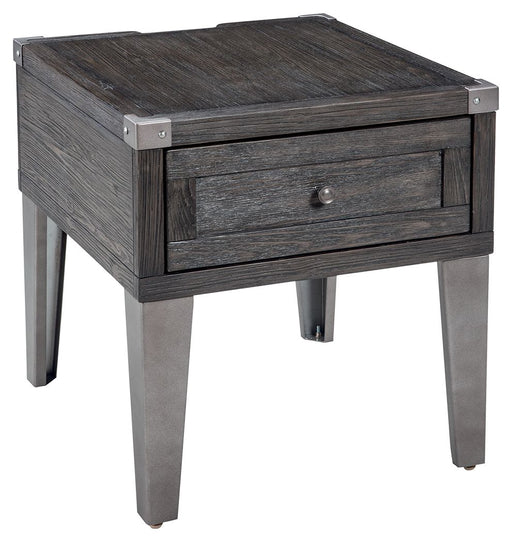 Todoe - Dark Gray - Rectangular End Table - JaxCo Furniture