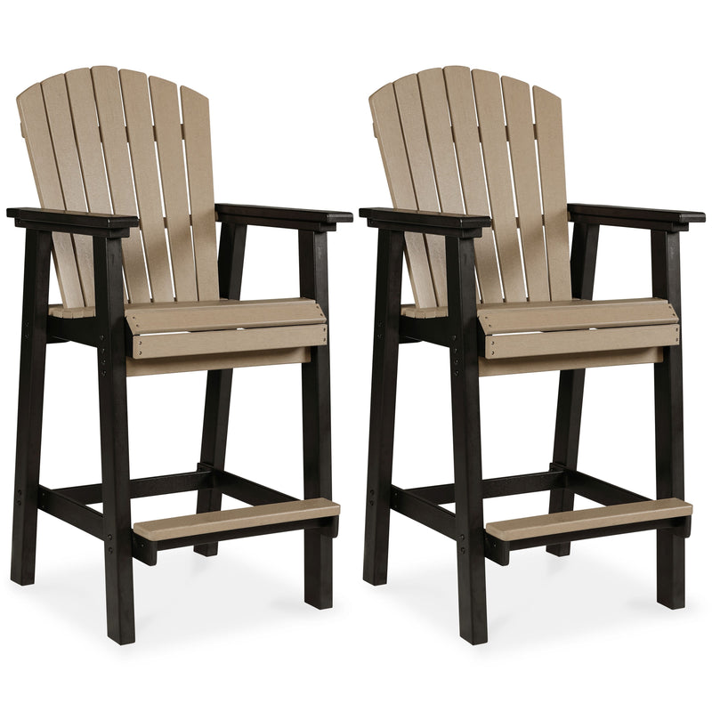 Fairen Trail - Black / Driftwood - Tall Barstool (Set of 2) - JaxCo Furniture