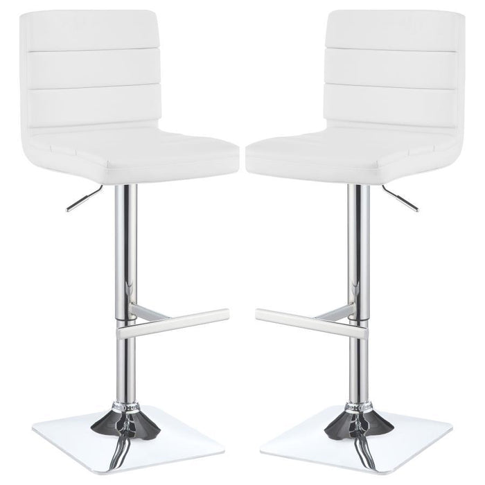 Bianca - Square Upholstered Adjustable Bar Stools (Set of 2) - JaxCo Furniture