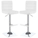 Bianca - Square Upholstered Adjustable Bar Stools (Set of 2) - JaxCo Furniture