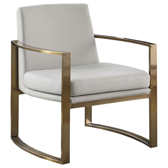 Cory - Upholstered Arched Arm Accent Chair - Cream - JaxCo Furniture