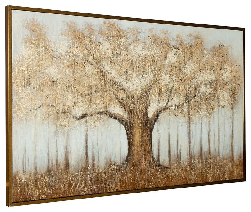 Dalewick - Brown / Gray / Gold Finish - Wall Art - JaxCo Furniture