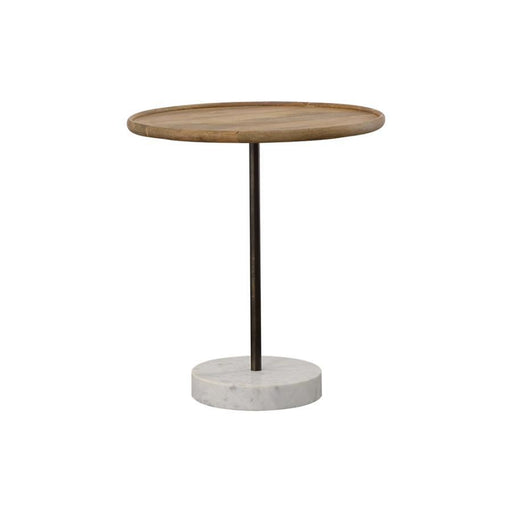 Ginevra - Round Marble Base Accent Table - JaxCo Furniture