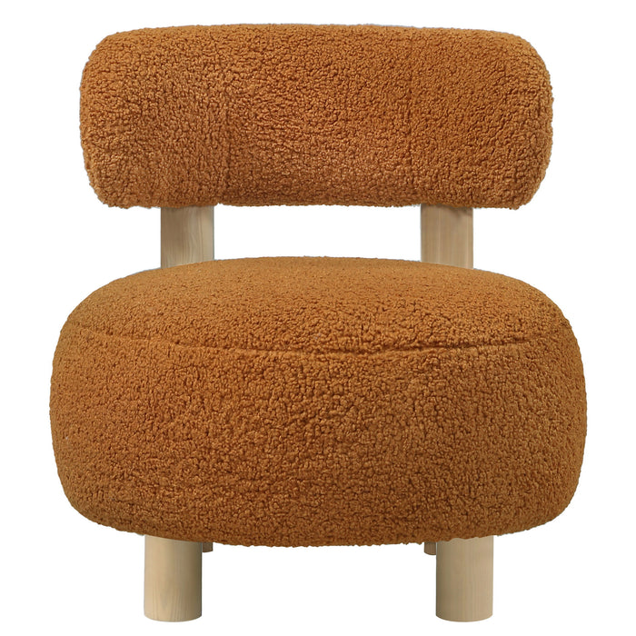 Zonie - Boucle Upholstered Barrel Back Accent Chair