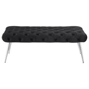 Ella - Upholstered Tufted Bench Metal Legs - JaxCo Furniture