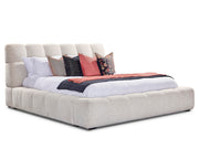 Escape - Fluffy River Rock Upholstered Bed - JaxCo Furniture
