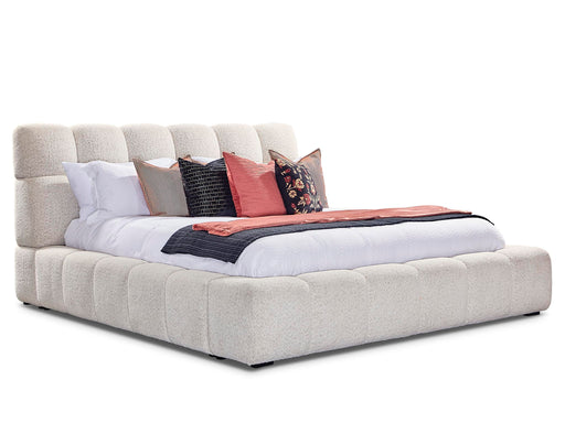 Escape - Fluffy River Rock Upholstered Bed - JaxCo Furniture
