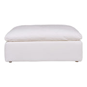 Clay - Livesmart Fabric Ottoman - Cream - JaxCo Furniture