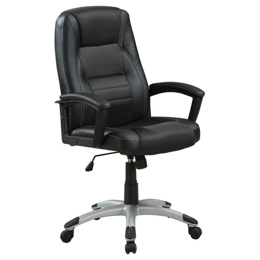 Dione - Upholstered Adjustable Home Office Desk Chair - Black - JaxCo Furniture