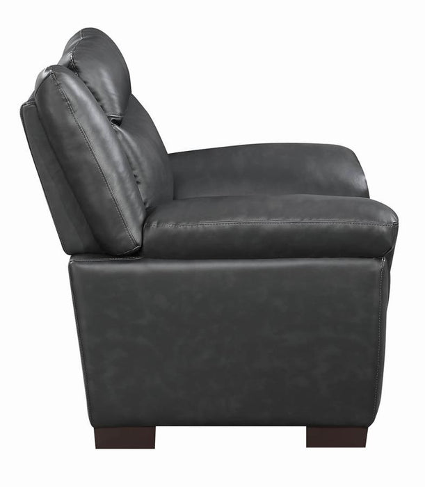 Arabella - Upholstered Padded Arm Accent Chair - Gray - JaxCo Furniture