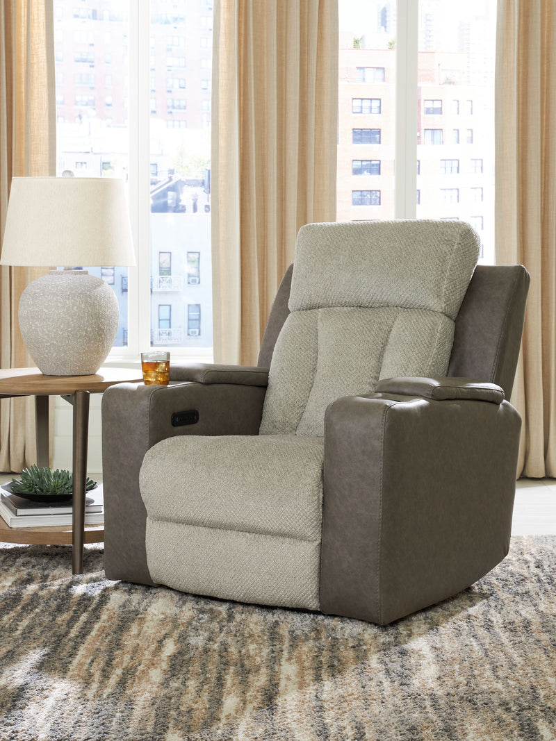 WhipLash - Sisal - Power Recliner With Adj Headrest - JaxCo Furniture