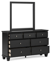 Lanolee - Black - Dresser And Mirror - JaxCo Furniture