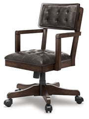 Breckington - Dark Brown - Home Office Desk Chair - JaxCo Furniture