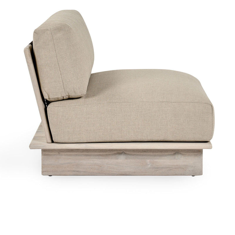 Livia - Outdoor Armless Chair - Taupe - JaxCo Furniture