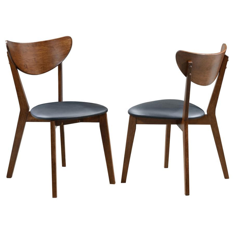 Jedda - Wood Dining Side Chair (Set of 2) - Dark Walnut And Black - JaxCo Furniture