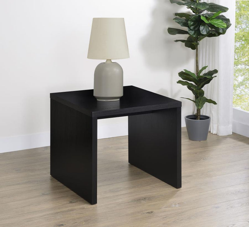 Knapp - Engineered Wood Square Side End Table - Black - JaxCo Furniture