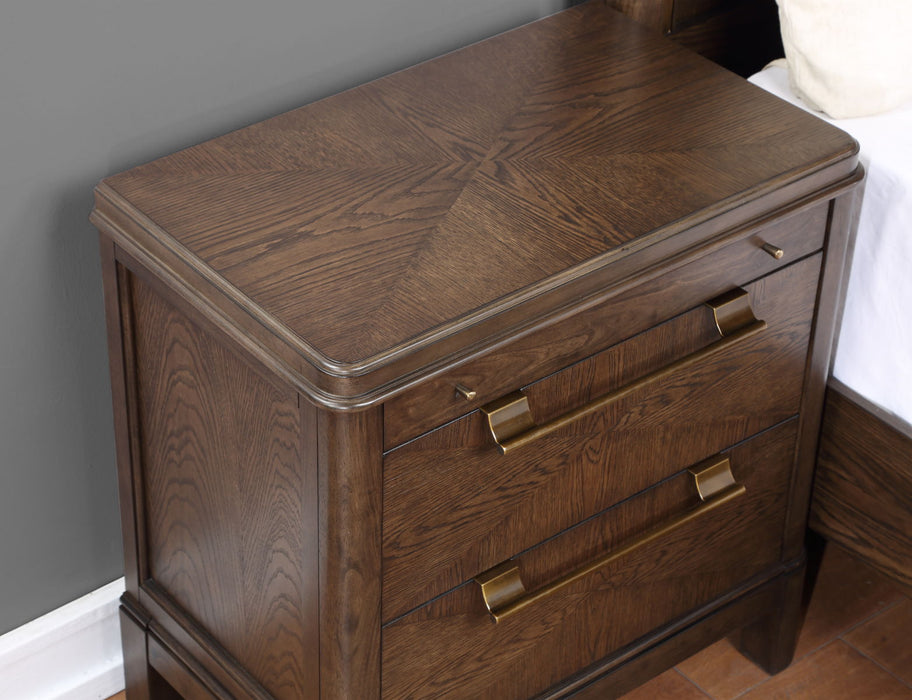 Milan - Nightstand - Dark Brown - JaxCo Furniture